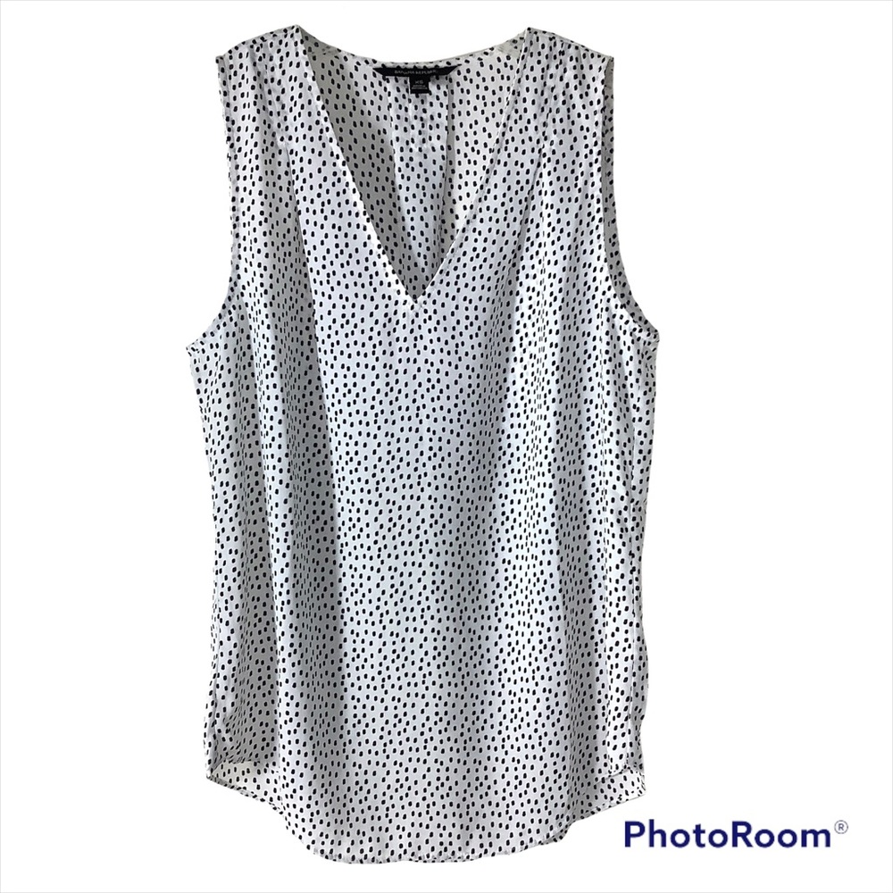 Banana Republic Women’s White With Black Specks Sleeveless Top Size XS